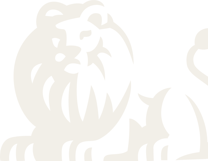 A pale, stylized outline of a lion is shown on a light background. - Il Leone Restaurant